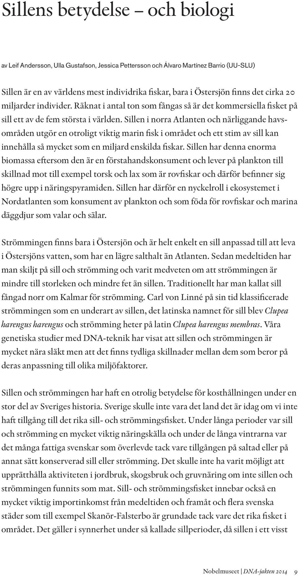 Sillen i norra Atlanten och närliggande havsområden utgör en otroligt viktig marin fisk i området och ett stim av sill kan innehålla så mycket som en miljard enskilda fiskar.