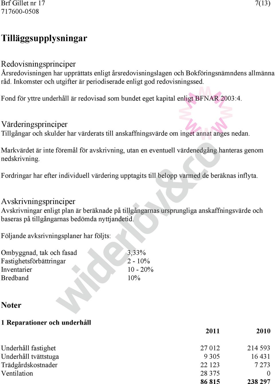 Värderingsprinciper Tillgångar och skulder har värderats till anskaffningsvärde om inget annat anges nedan.