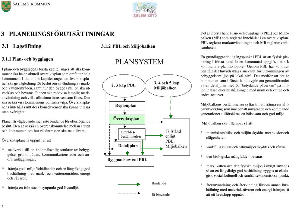 Planen ska redovisa lämplig markanvändning och vilka allmänna intressen som finns. Den ska också visa kommunens politiska vilja.