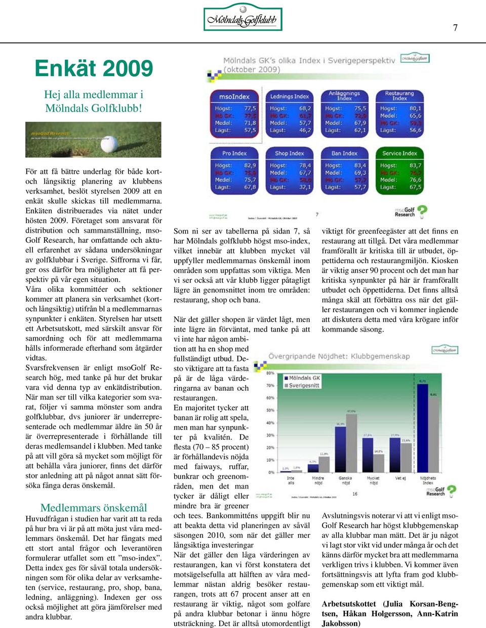 Enkäten distribuerades via nätet under hösten 2009.