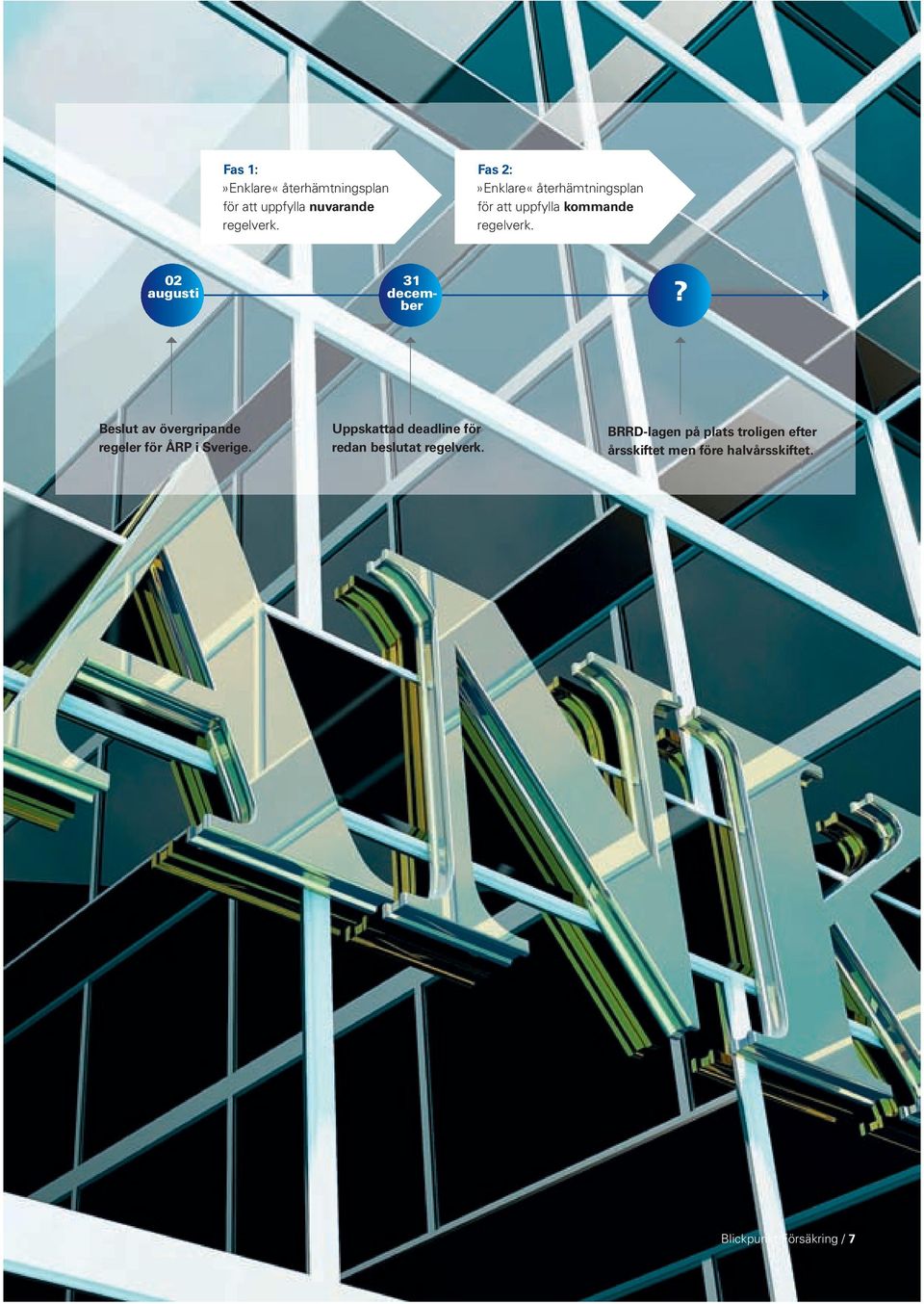 02 augusti 31 december? Beslut av övergripande regeler för ÅRP i Sverige.