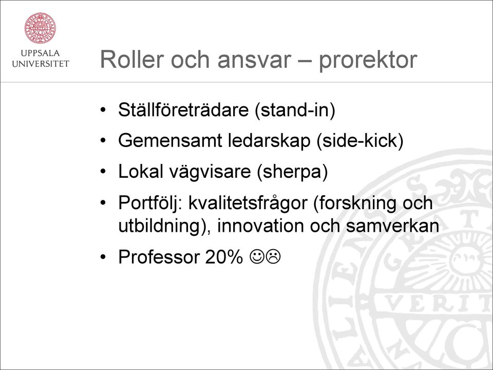 vägvisare (sherpa) Portfölj: kvalitetsfrågor