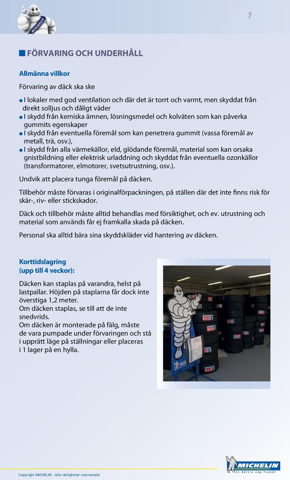 ), l I skydd från alla värmekällor, eld, glödande föremål, material som kan orsaka gnistbildning eller elektrisk urladdning och skyddat från eventuella ozonkällor (transformatorer, elmotorer,