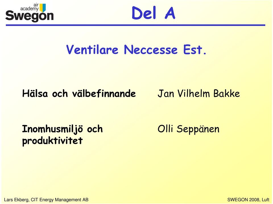 Vilhelm Bakke Inomhusmiljö