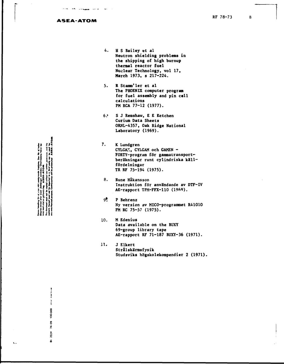 ' S J Remshaw, E E Ketchen Curium Data Sheets ORNL-4357, Oak Ridge National Laboratory (1969). 7.