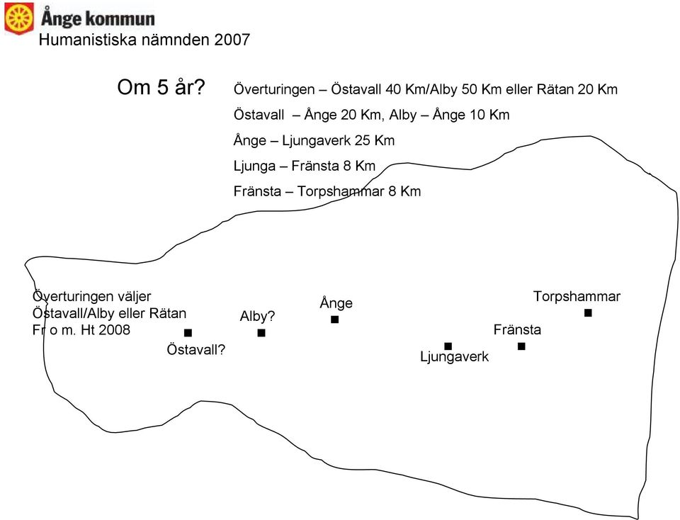 20 Km, Alby Ånge 10 Km Ånge Ljungaverk 25 Km Ljunga Fränsta 8 Km