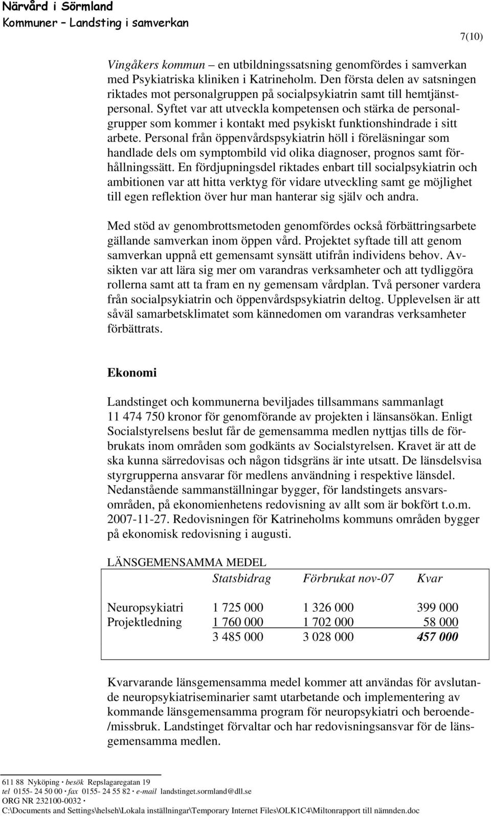 Syftet var att utveckla kompetensen och stärka de personalgrupper som kommer i kontakt med psykiskt funktionshindrade i sitt arbete.