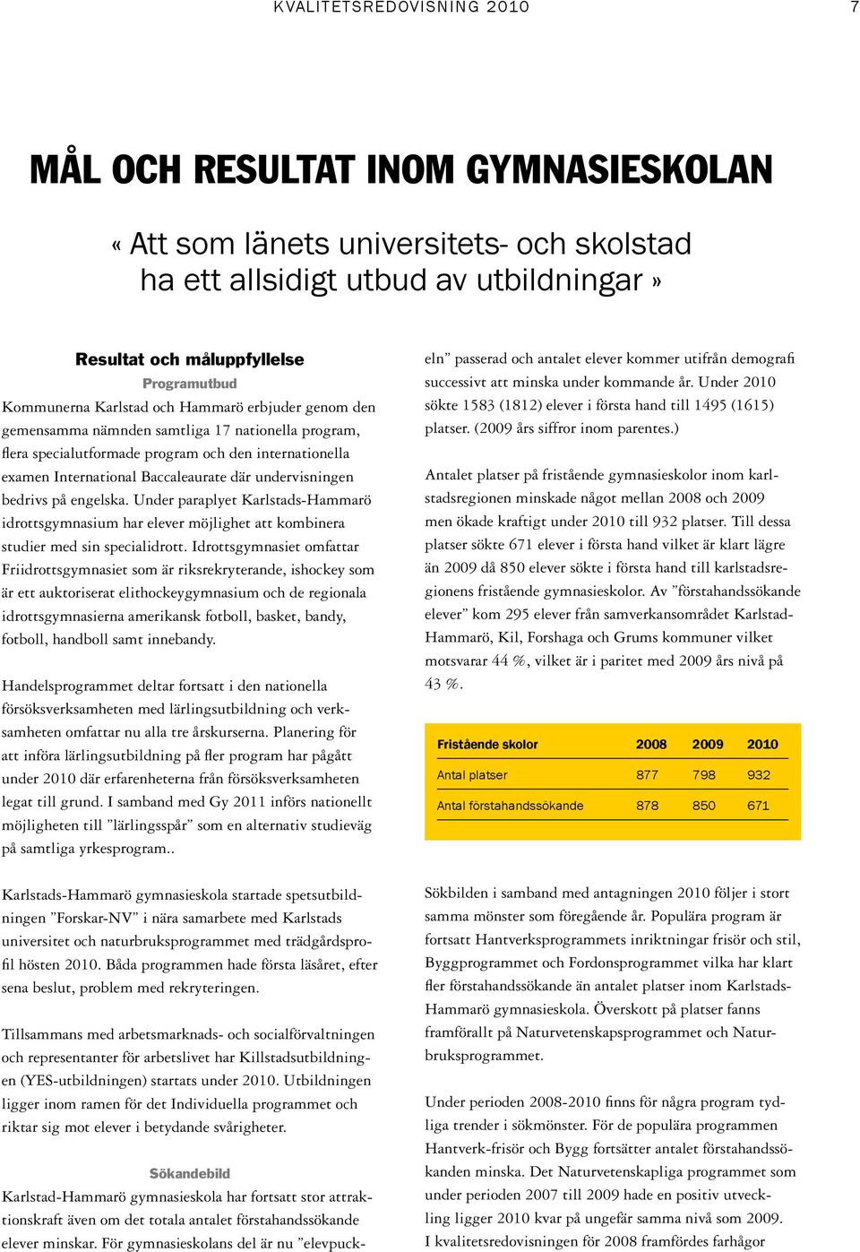 Under paraplyet Karlstads-Hammarö idrottsgymnasium har elever möjlighet att kombinera studier med sin specialidrott.