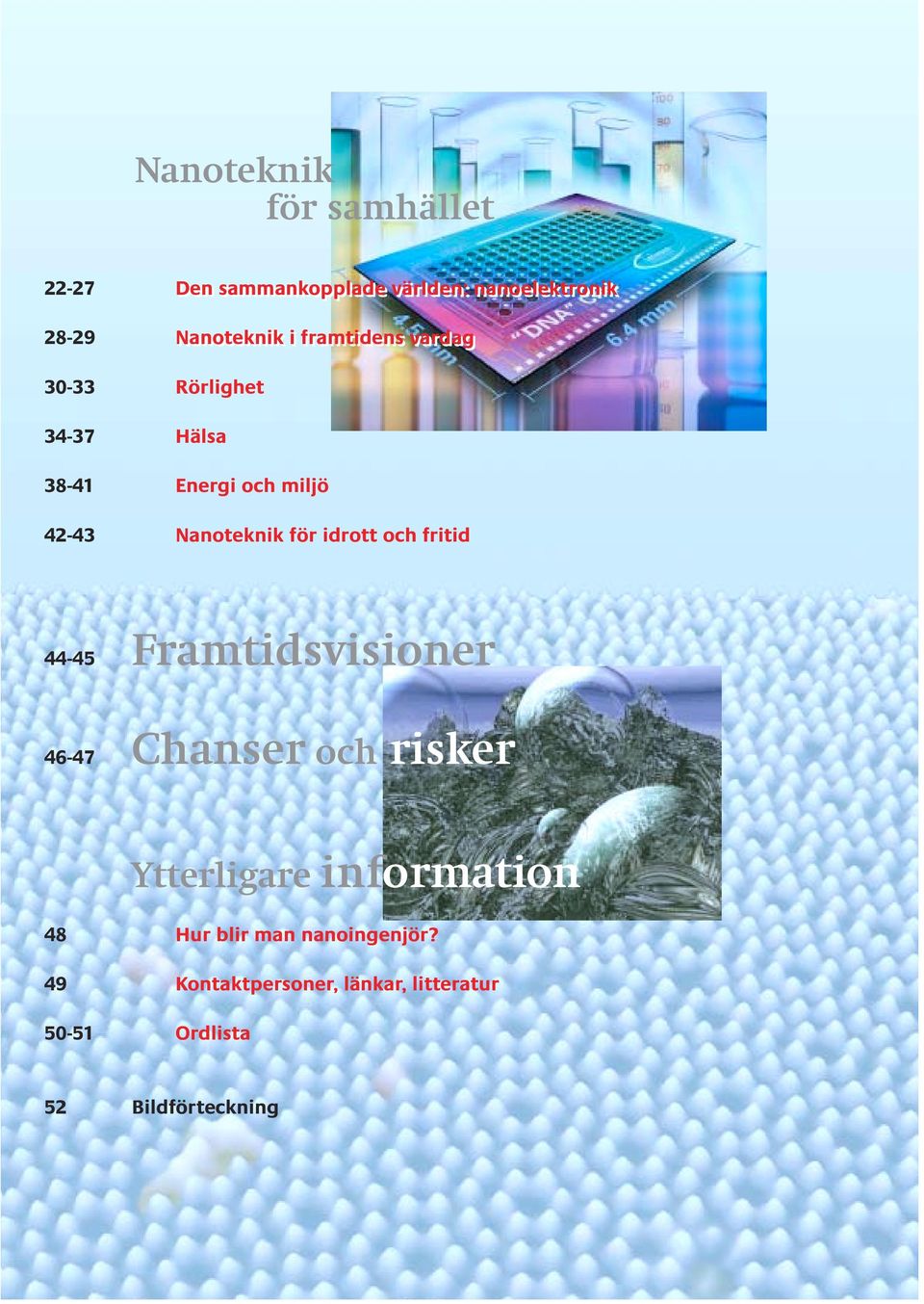 idrott och fritid 44-45 Framtidsvisioner 46-47 Chanser och risker Ytterligare information 48