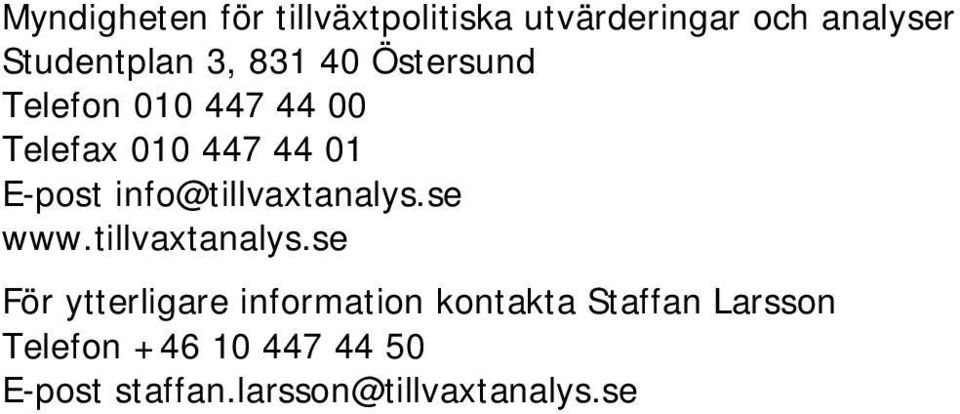 info@tillvaxtanalys.