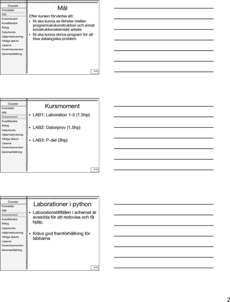 Laboration 1-5 (1.5hp) LAB2: Datorprov (1.