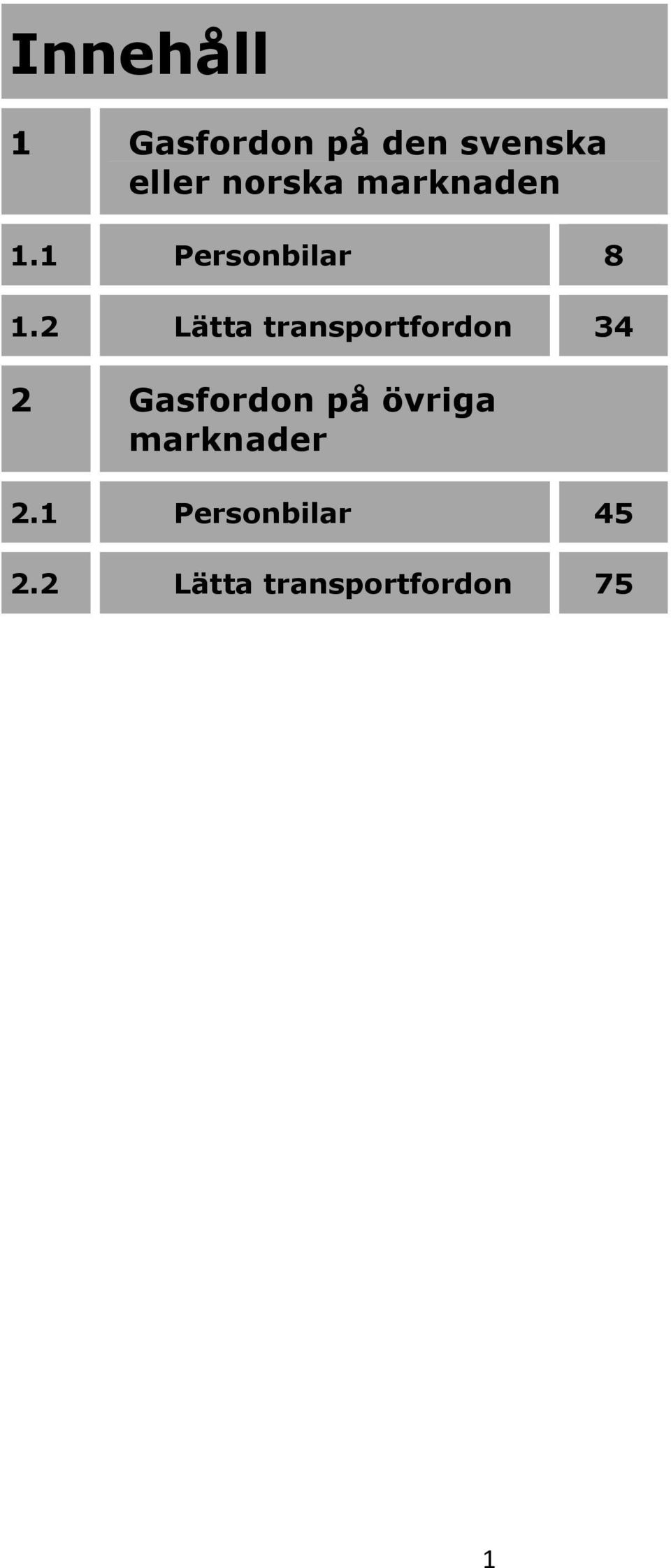 2 Lätta transportfordon 34 2 Gasfordon på