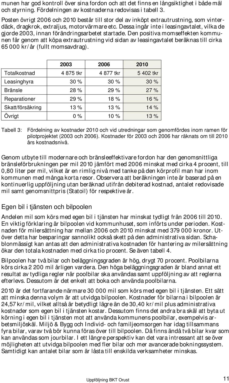 Dessa ingår inte i leasingavtalet, vilka de gjorde 2003, innan förändringsarbetet startade.