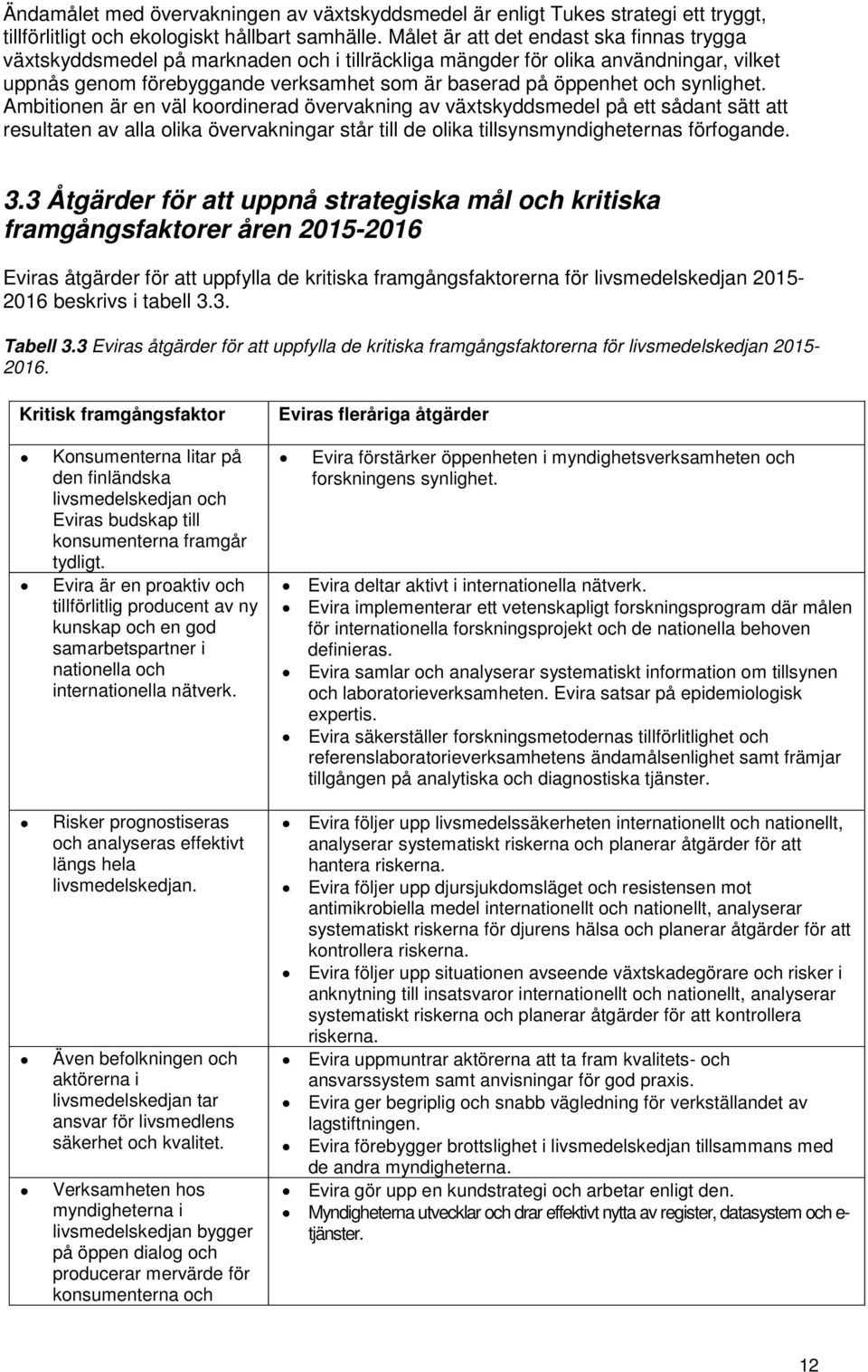 synlighet. Ambitionen är en väl koordinerad övervakning av vätskyddsmedel på ett sådant sätt att resultaten av alla olika övervakningar står till de olika tillsynsmyndigheternas förfogande. 3.