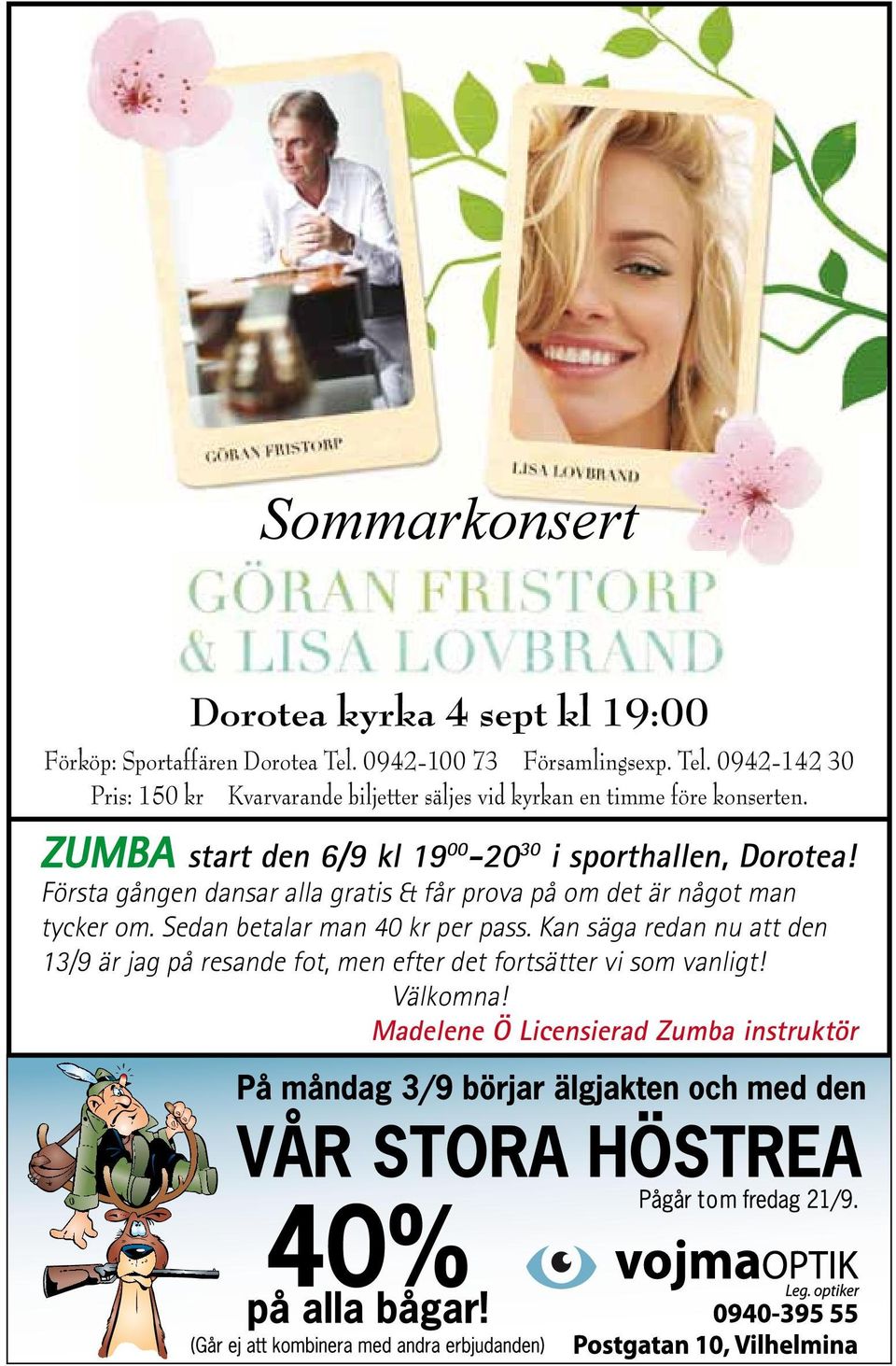 Zumba start den 6/9 kl 19 00-20 30 i sporthallen, Dorotea!