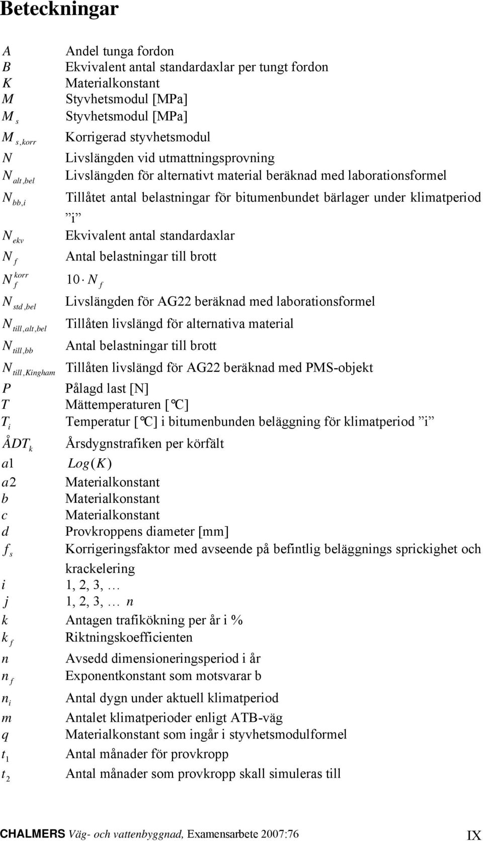 standardaxlar ekv f korr f f std bel Antal belastningar till brott 10, Livslängden för AG22 beräknad med laborationsformel till, alt, bel Tillåten livslängd för alternativa material, Antal