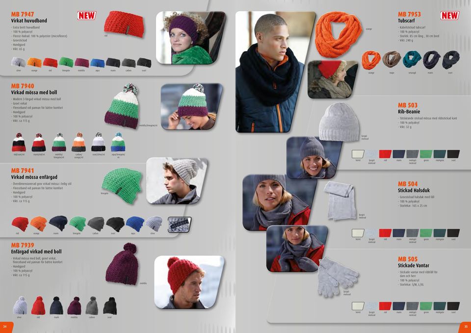 pannan för bättre komfort - Handgjord - 100 % polyacryl - Vikt: ca 115 g B 503 Rib-Beanie - Tätslutande stickad mössa med ribbstickad kant - 100 % polyakryl - Vikt: 32 g mörklila// // // mörklila/ /