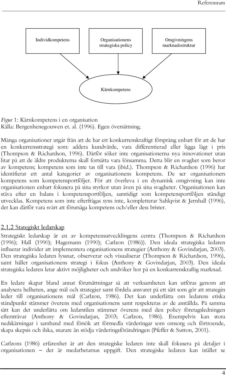 Många organisationer utgår från att de har ett konkurrenskraftigt försprång enbart för att de har en konkurrensstrategi som: addera kundvärde, vara differentierad eller ligga lågt i pris (Thompson &