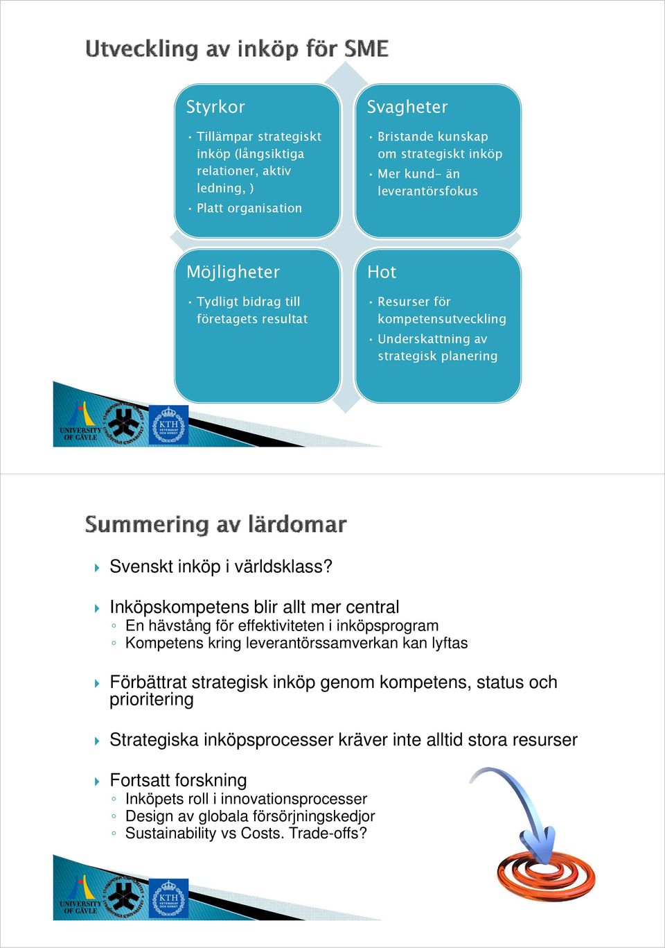 Inköpskompetens blir allt mer central En hävstång för effektiviteten i inköpsprogram Kompetens kring leverantörssamverkan kan lyftas Förbättrat strategisk inköp genom kompetens,