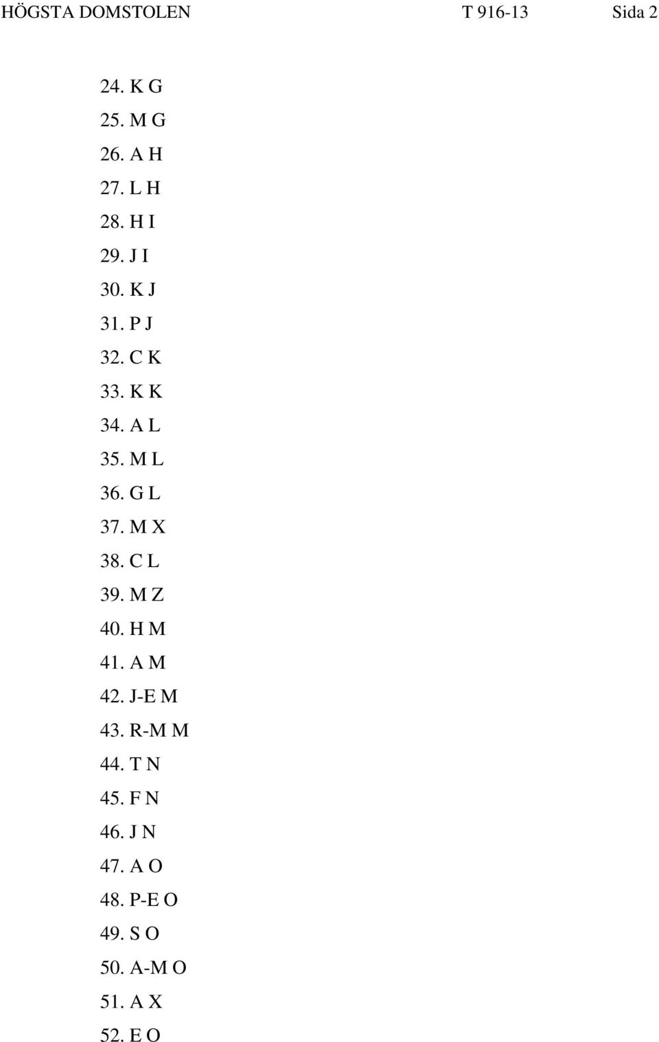 G L 37. M X 38. C L 39. M Z 40. H M 41. A M 42. J-E M 43. R-M M 44.