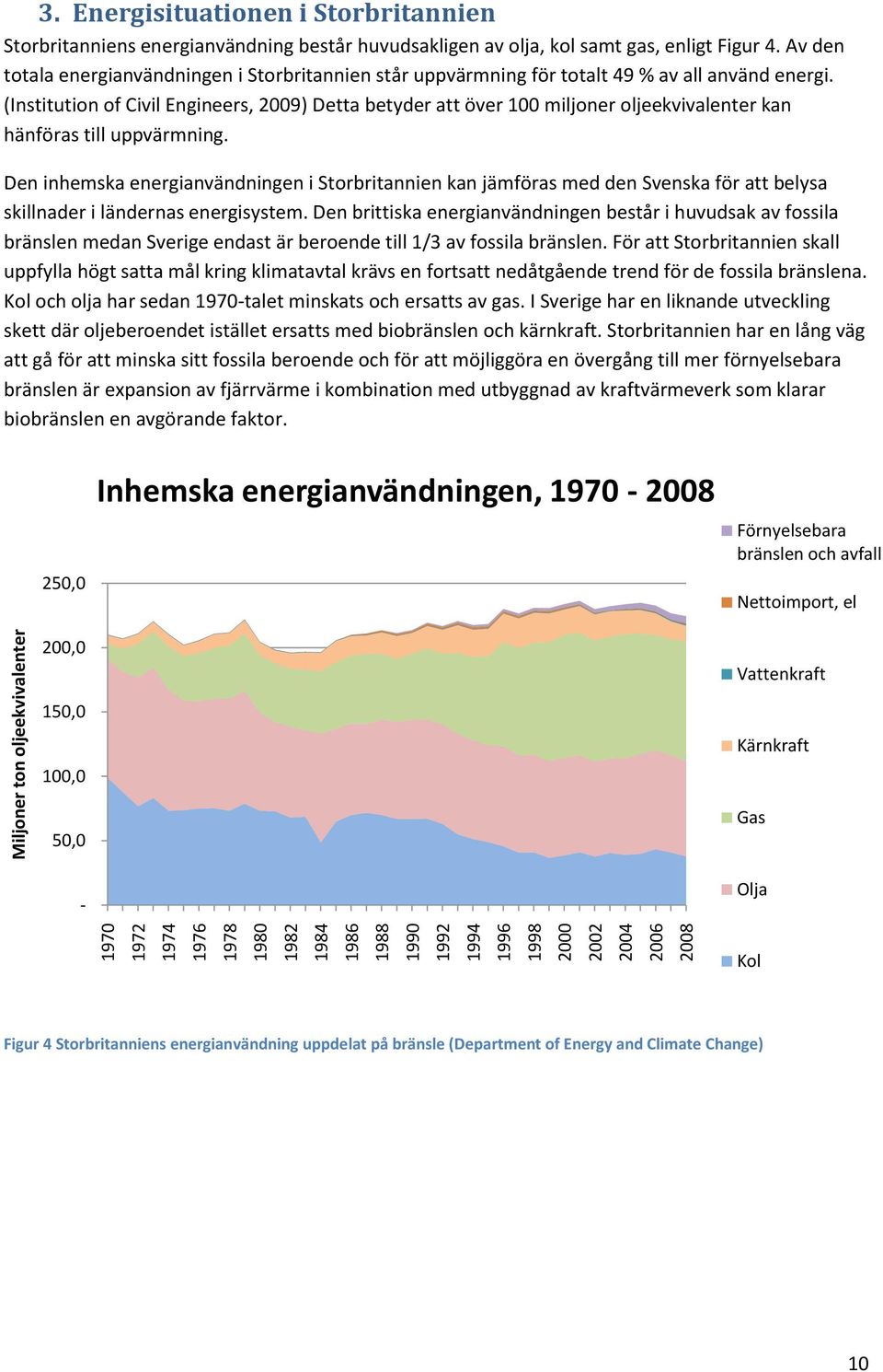 Av den totala energianvändningen i Storbritannien står uppvärmning för totalt 49 % av all använd energi.