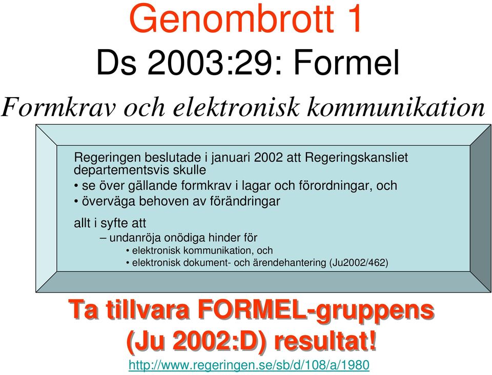 av förändringar allt i syfte att undanröja onödiga hinder för elektronisk kommunikation, och elektronisk dokument-