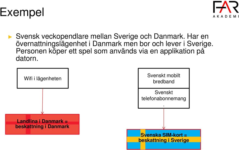 Personen köper ett spel som används via en applikation på datorn.