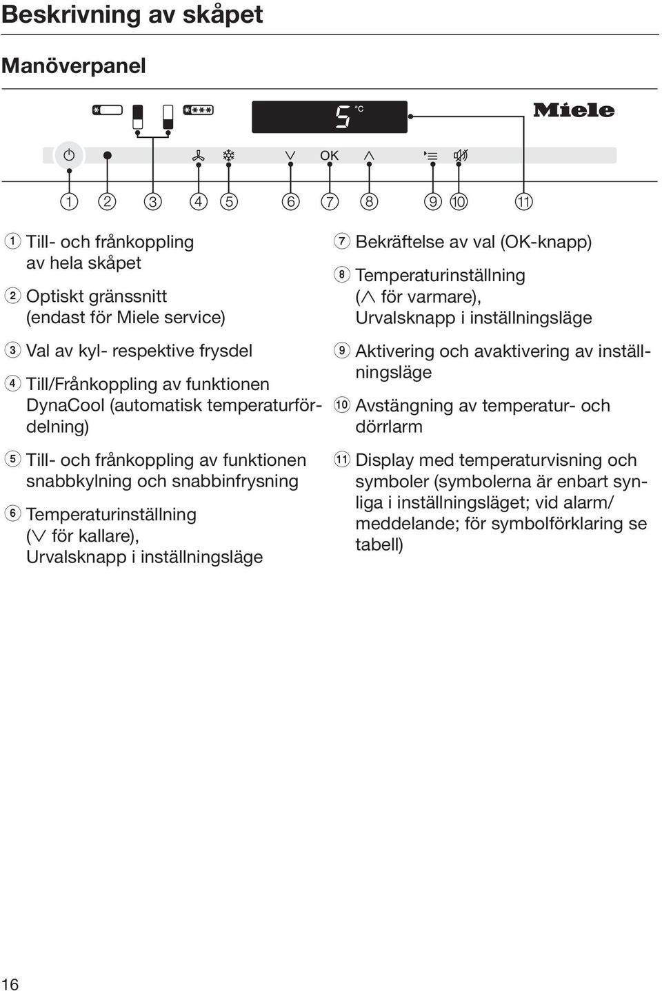 inställningsläge g Bekräftelse av val (OK-knapp) h Temperaturinställning ( för varmare), Urvalsknapp i inställningsläge i Aktivering och avaktivering av inställningsläge j