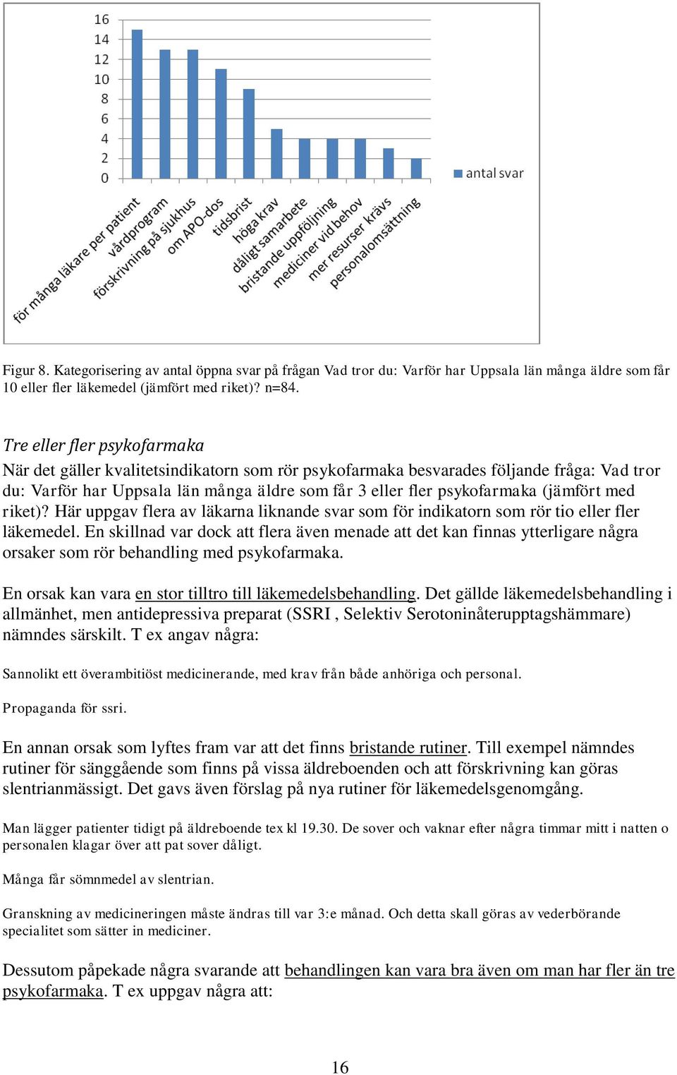 (jämfört med riket)? Här uppgav flera av läkarna liknande svar som för indikatorn som rör tio eller fler läkemedel.