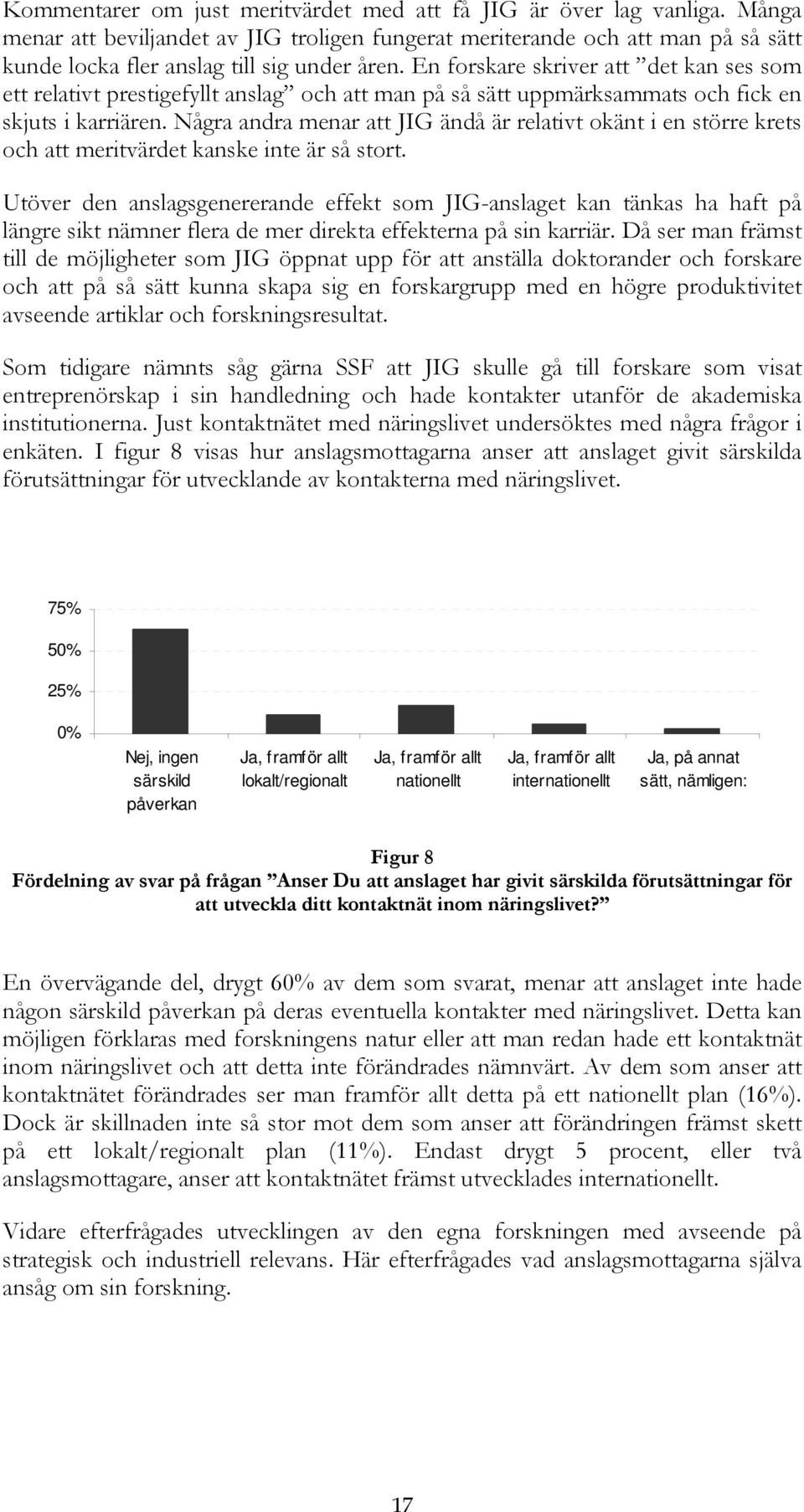 Några andra menar att JIG ändå är relativt okänt i en större krets och att meritvärdet kanske inte är så stort.