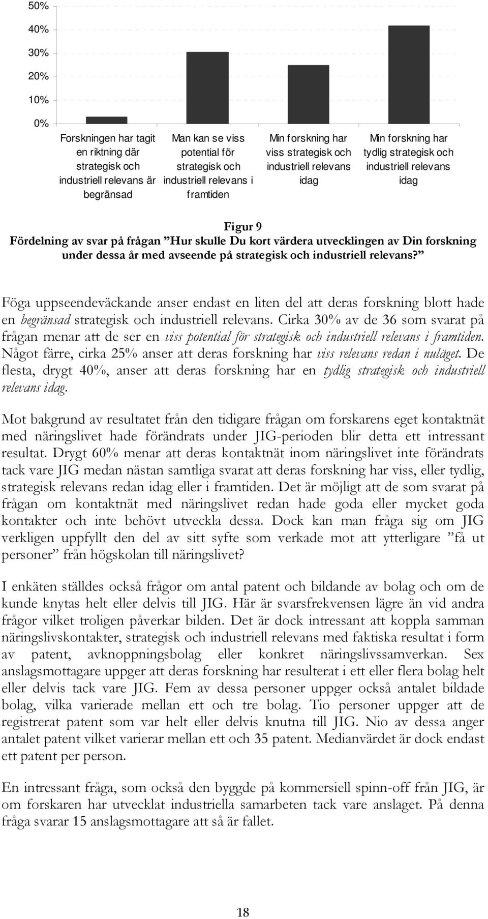 utvecklingen av Din forskning under dessa år med avseende på strategisk och industriell relevans?