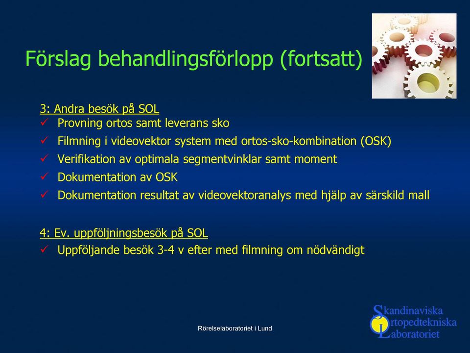 segmentvinklar samt moment Dokumentation av OSK Dokumentation resultat av videovektoranalys med