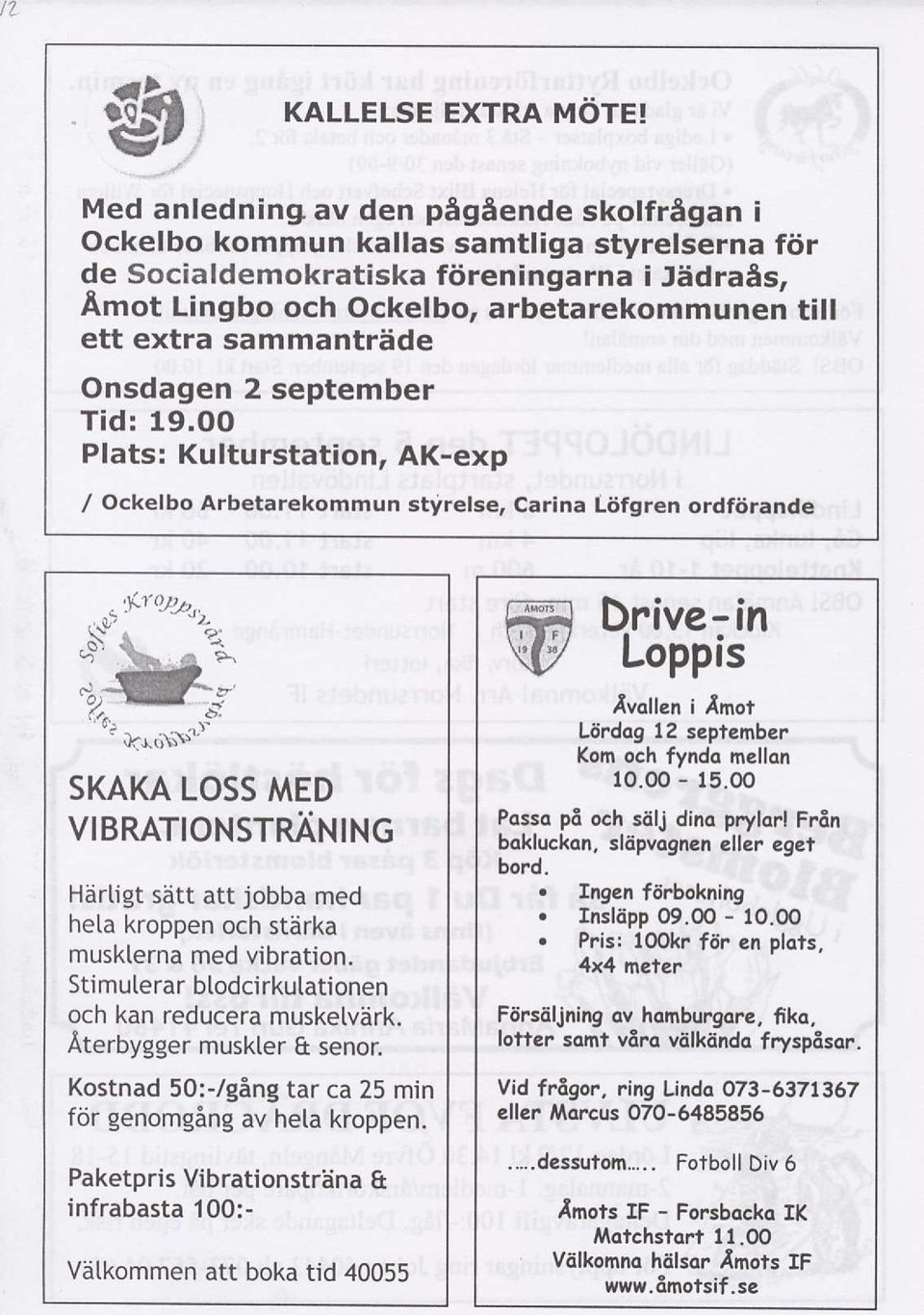 sammantrdde Onsdagen 2 september Tid: 19.