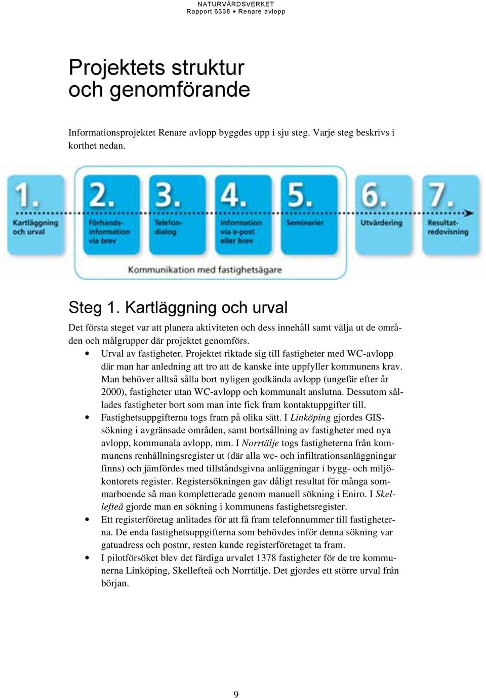 Projektet riktade sig till fastigheter med WC-avlopp där man har anledning att tro att de kanske inte uppfyller kommunens krav.