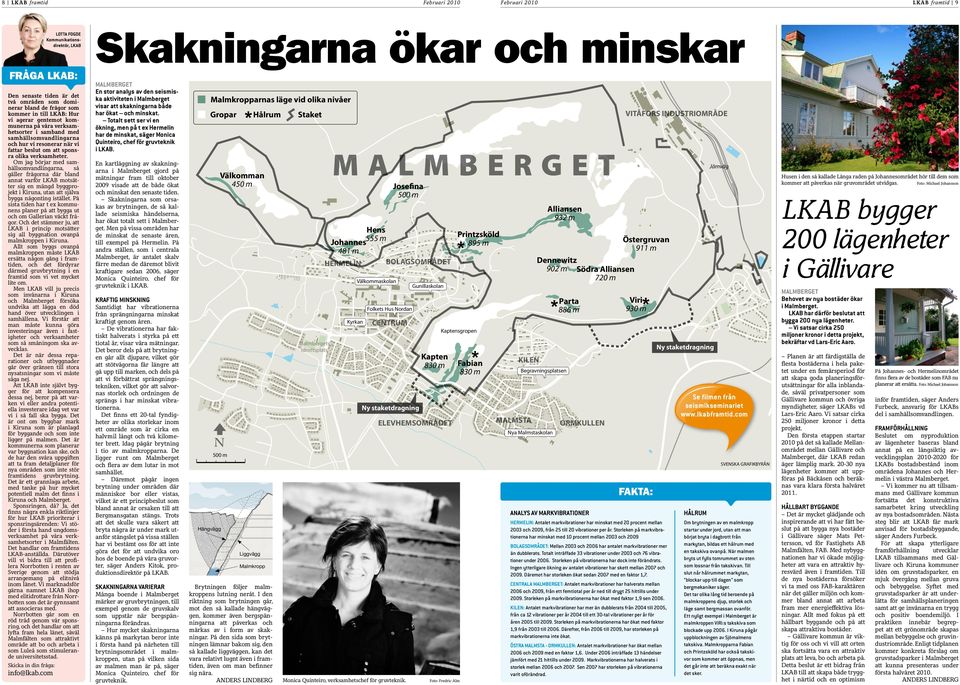 Om jag börjar med samhällsomvandlingarna, så gäller frågorna där bland annat varför LKAB motsätter sig en mängd byggprojekt i Kiruna, utan att själva bygga någonting istället.