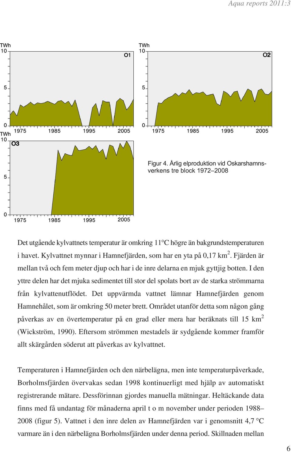 Kylvattnet mynnar i Hamnefjärden, som har en yta på,17 km 2. Fjärden är mellan två och fem meter djup och har i de inre delarna en mjuk gyttjig botten.