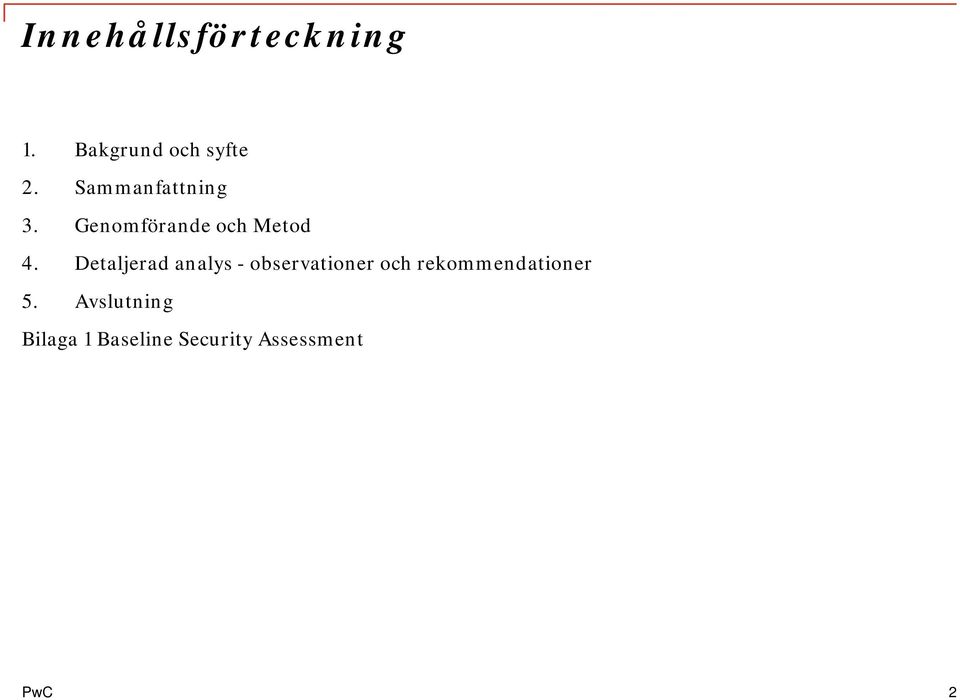 Detaljerad analys - observationer och