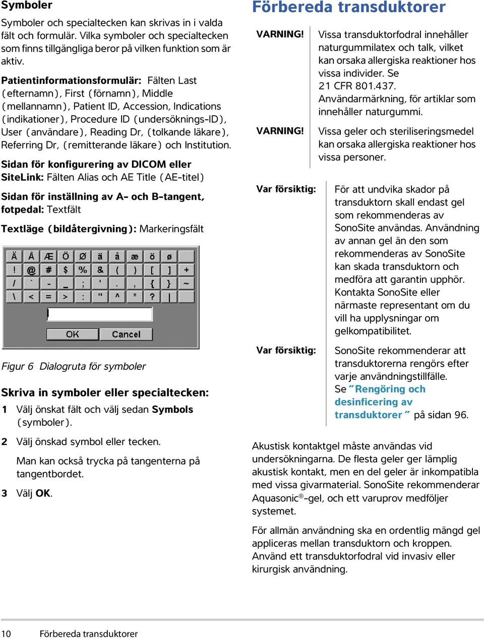 Reading Dr, (tolkande läkare), Referring Dr, (remitterande läkare) och Institution.