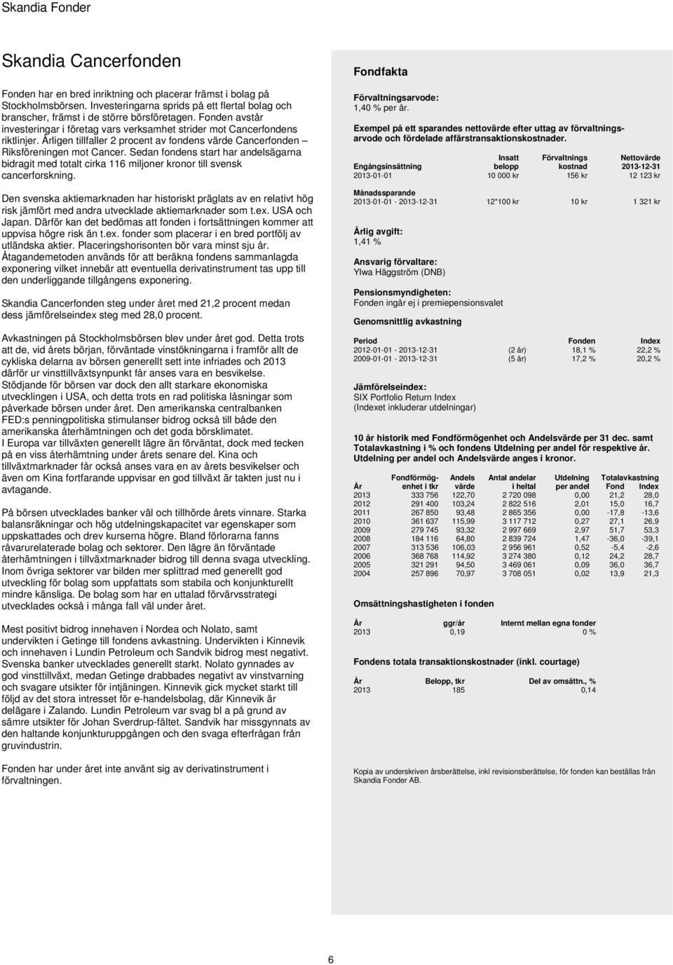 Sedan fondens start har andelsägarna bidragit med totalt cirka 116 miljoner kronor till svensk cancerforskning.