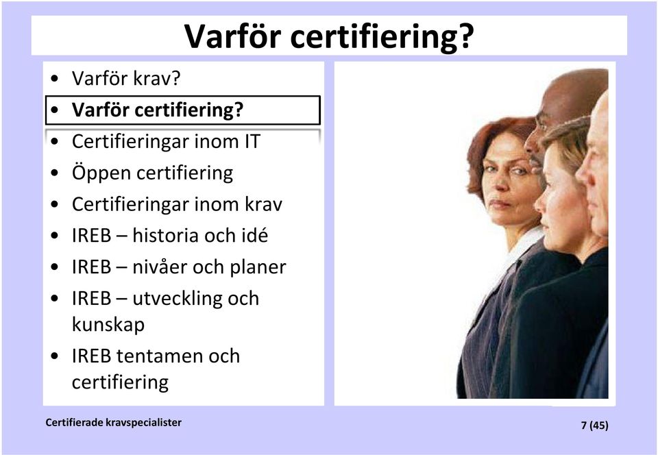 krav IREB historia och idé IREB nivåer och planer IREB utveckling