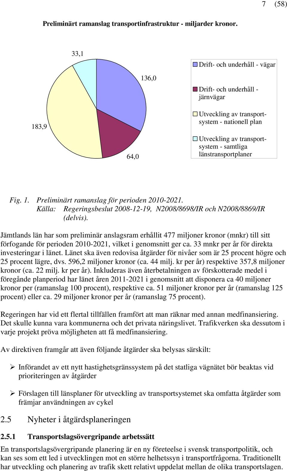 Källa: Regeringsbeslut 2008-12-19, N2008/8698/IR och N2008/8869/IR (delvis).