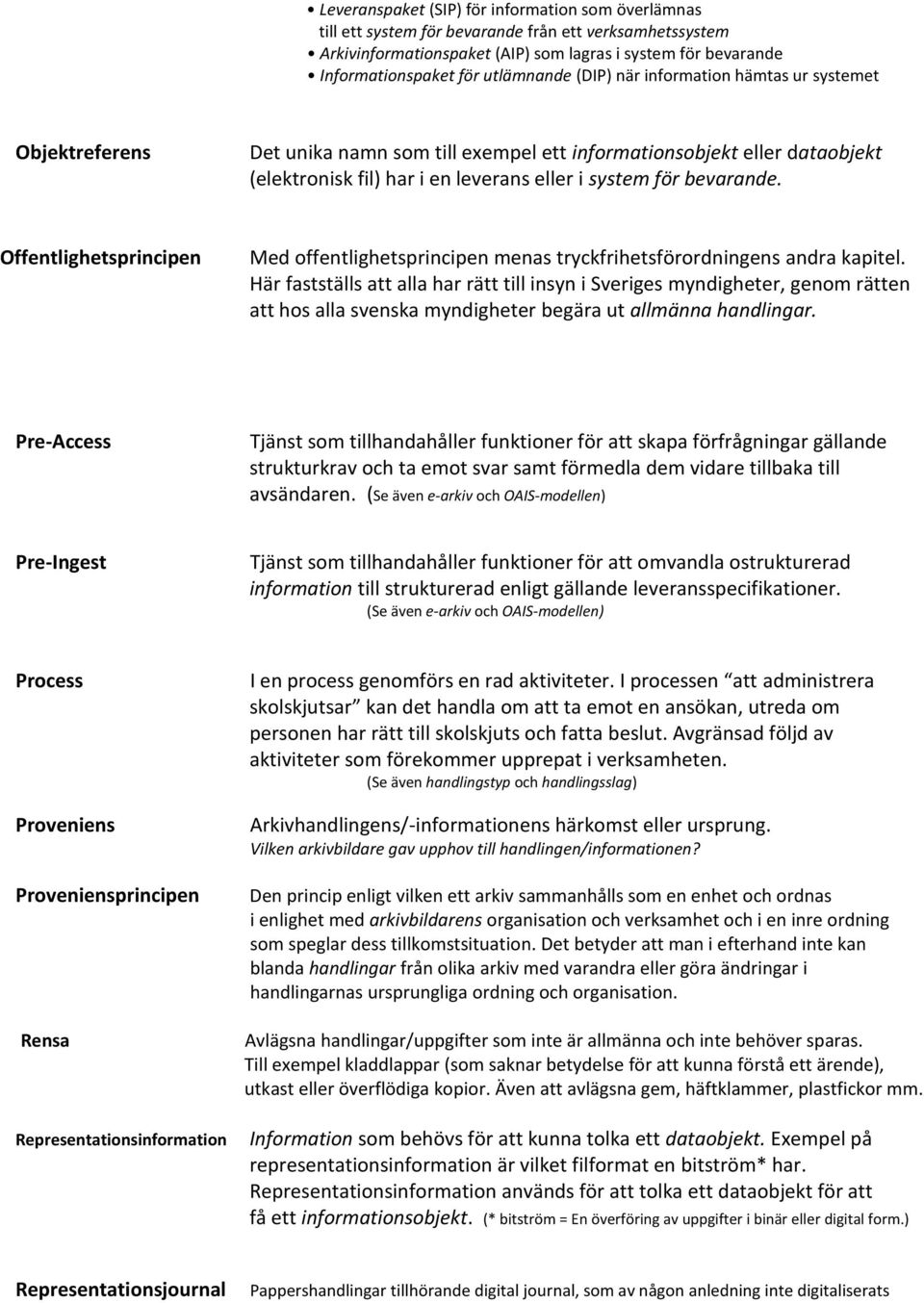 bevarande. Offentlighetsprincipen Med offentlighetsprincipen menas tryckfrihetsförordningens andra kapitel.