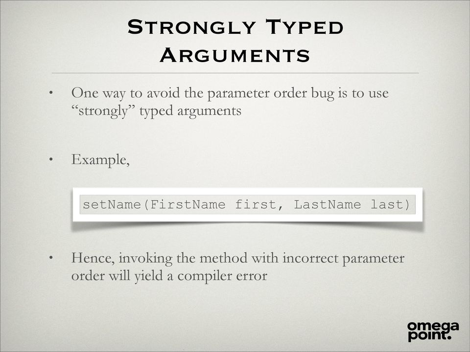 !! Hence, invoking the method with incorrect parameter