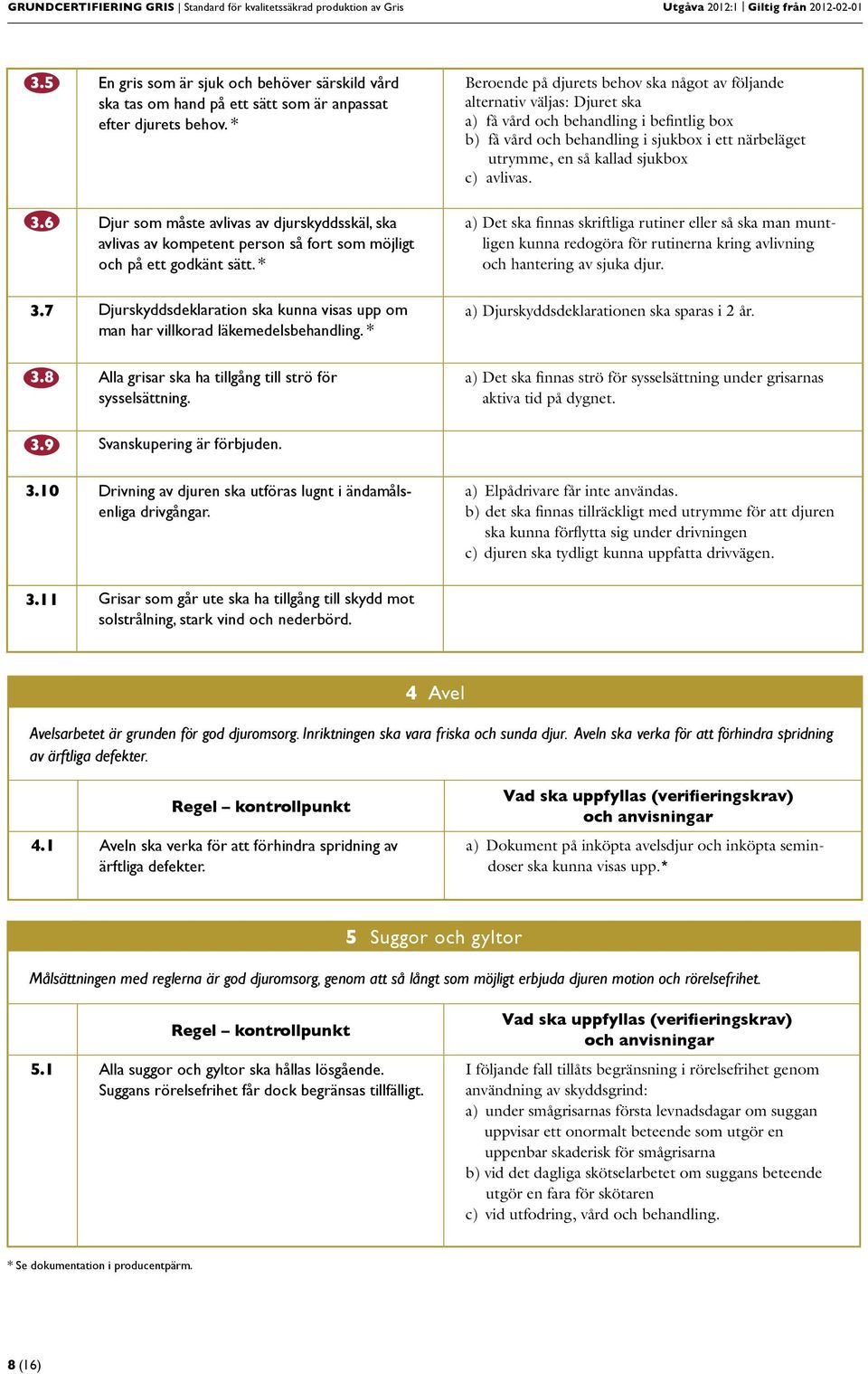 6 Djur som måste avlivas av djurskyddsskäl, ska avlivas av kompetent person så fort som möjligt och på ett godkänt sätt. * 3.