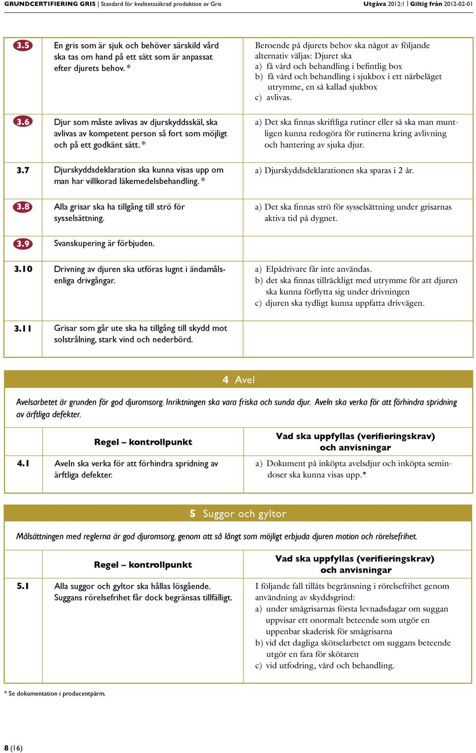 6 Djur som måste avlivas av djurskyddsskäl, ska avlivas av kompetent person så fort som möjligt och på ett godkänt sätt. * 3.