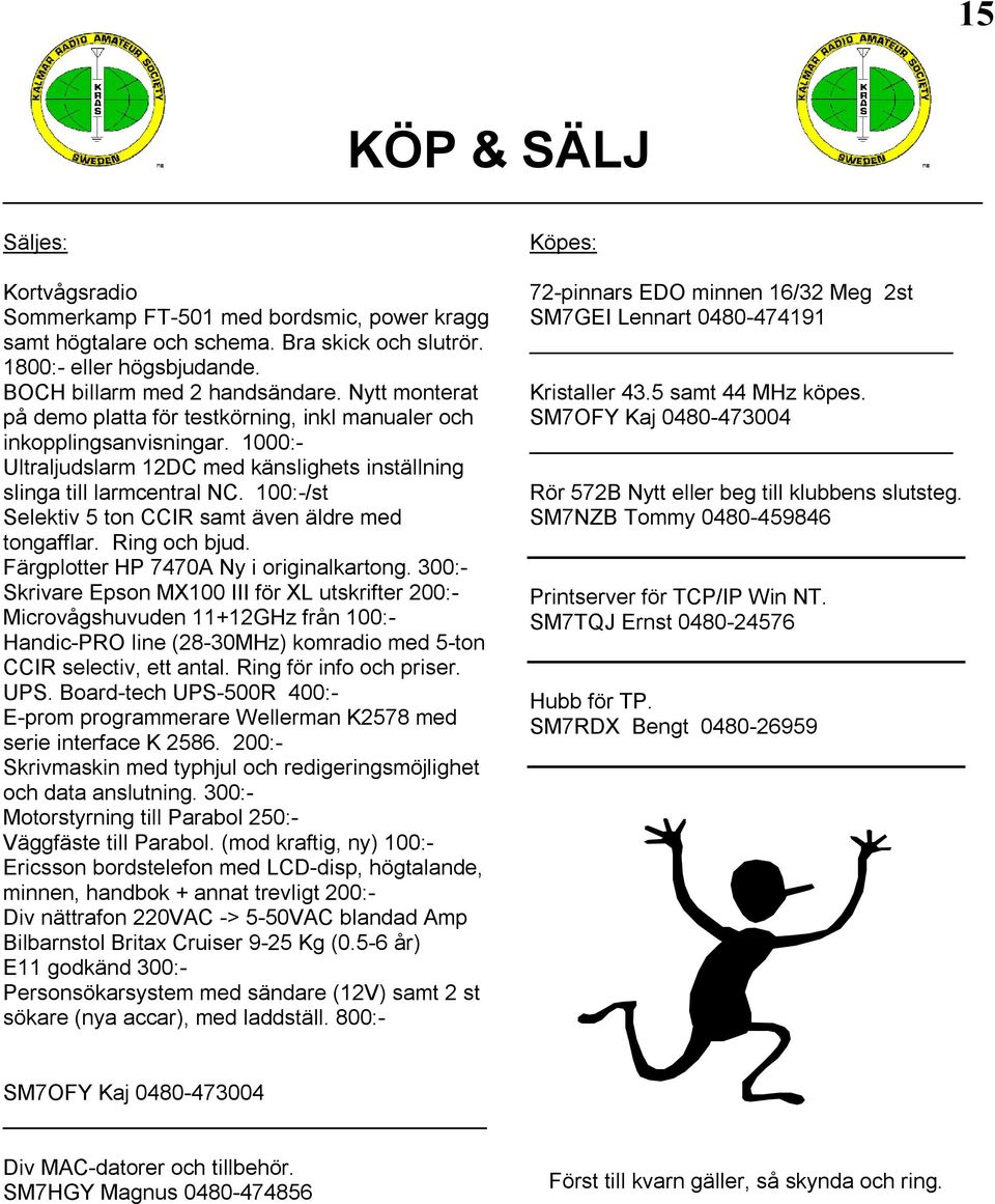 100:-/st Selektiv 5 ton CCIR samt även äldre med tongafflar. Ring och bjud. Färgplotter HP 7470A Ny i originalkartong.