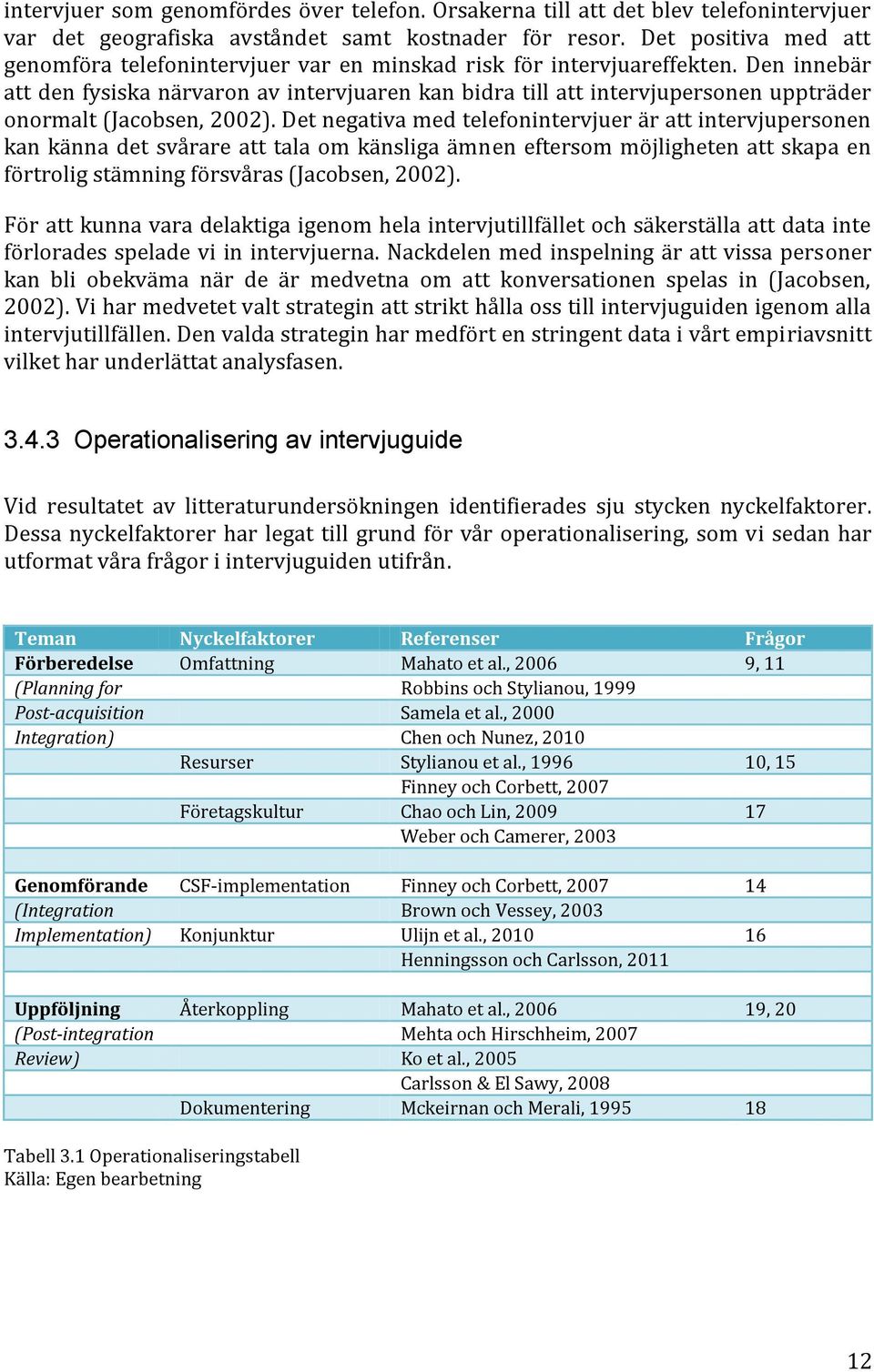 Den innebär att den fysiska närvaron av intervjuaren kan bidra till att intervjupersonen uppträder onormalt (Jacobsen, 2002).