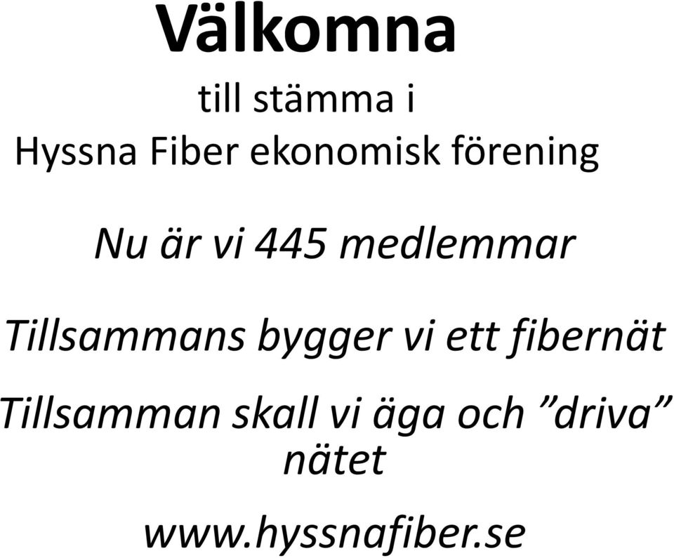 Tillsammans bygger vi ett fibernät