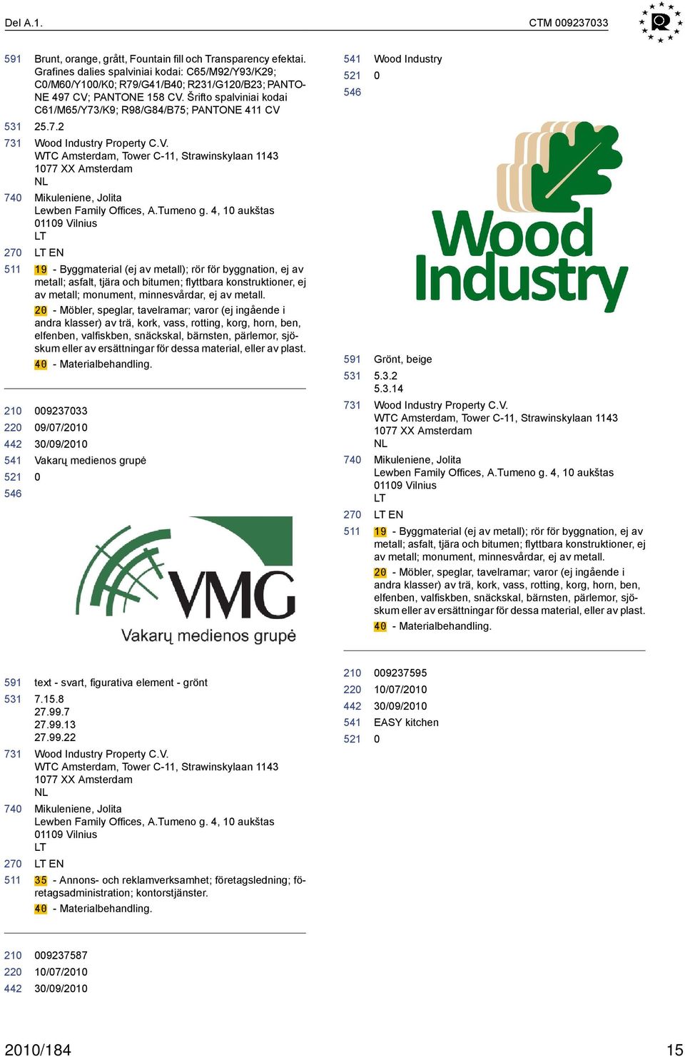 V. WTC Amsterdam, Tower C-11, Strawinskylaan 1143 177 XX Amsterdam NL Mikuleniene, Jolita Lewben Family Offices, A.Tumeno g.