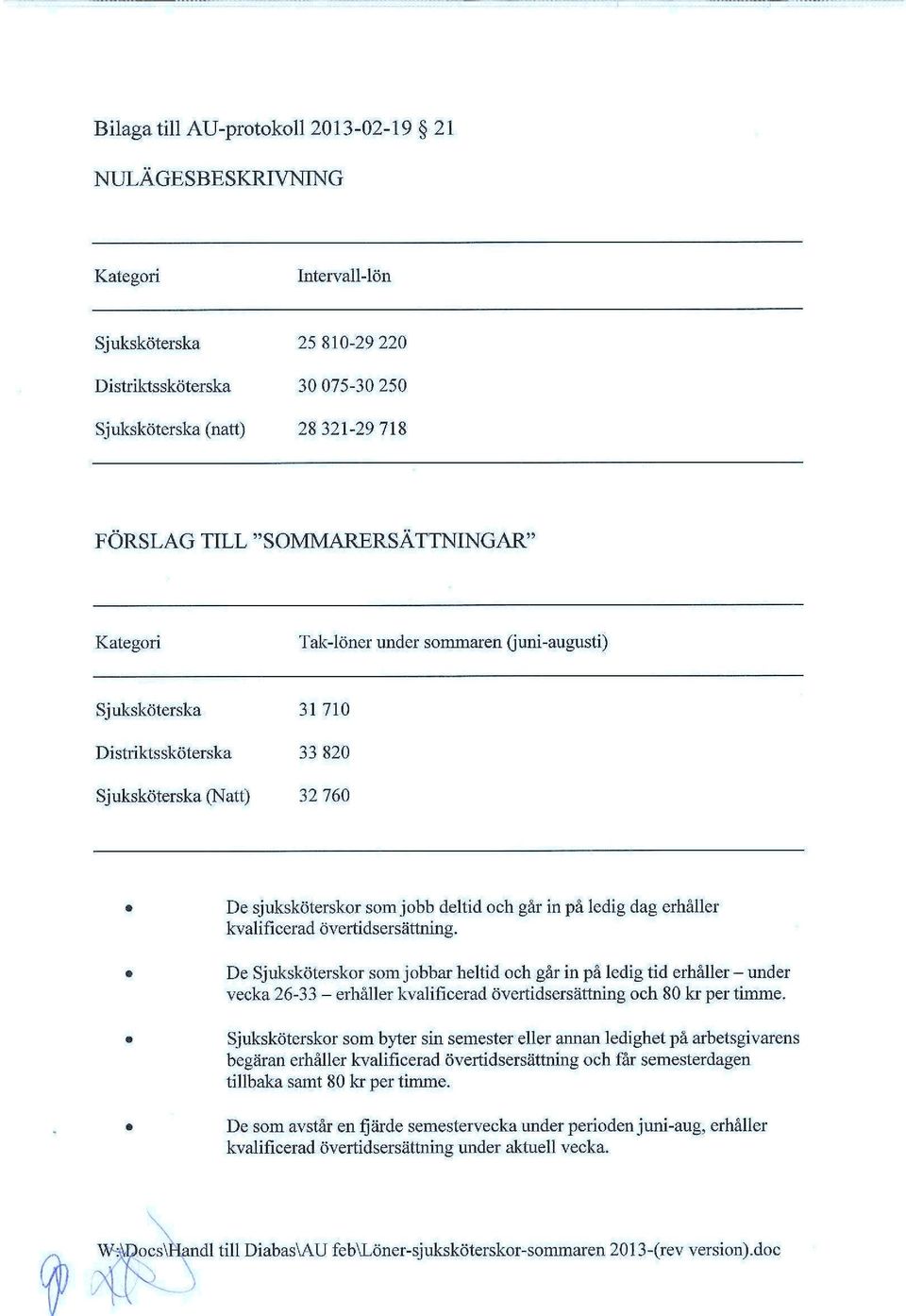 dag erhåller kvalificerad övertidsersättning. De Sjuksköterskor som jobbar heltid och går in på ledig tid erhåller under vecka 26-33 erhåller kvalificerad övertidsersättning och 80 kr per timme.